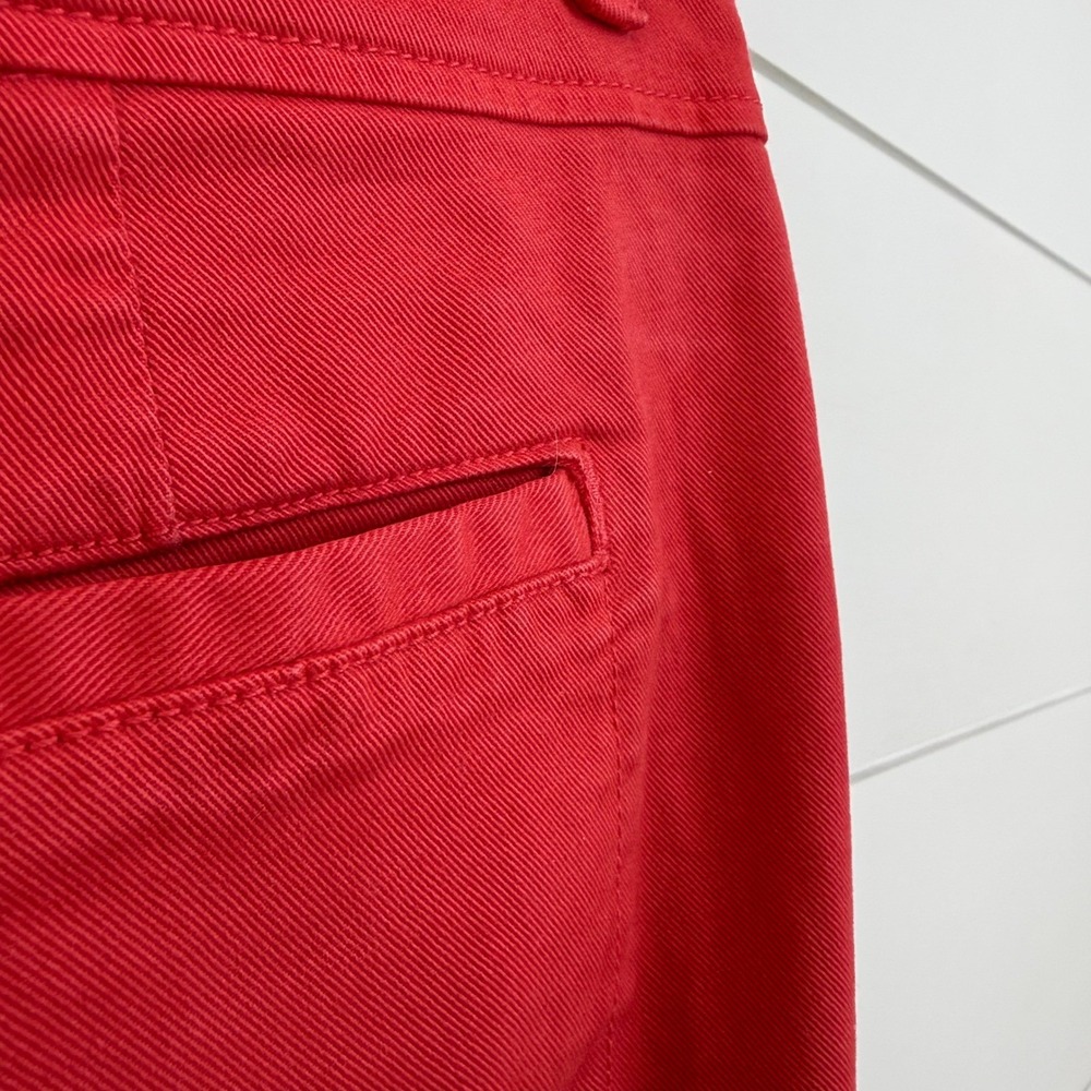 Marine Layer BRIDGET Red Wide‎ Leg Cropped Pants High Waisted WOMEN 4 - Picture 6 of 11